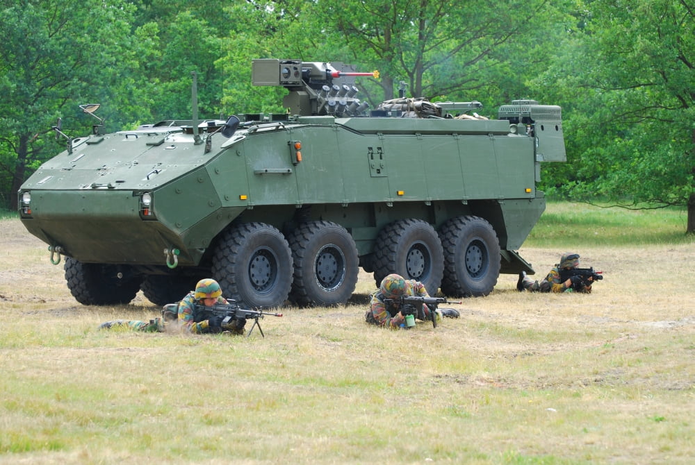 A Belgian Army Piranha IIIC with the FN Arrows Remote Weapon System turret Canvas Art - Luc De JaegerStocktrek Images (17 x 12)