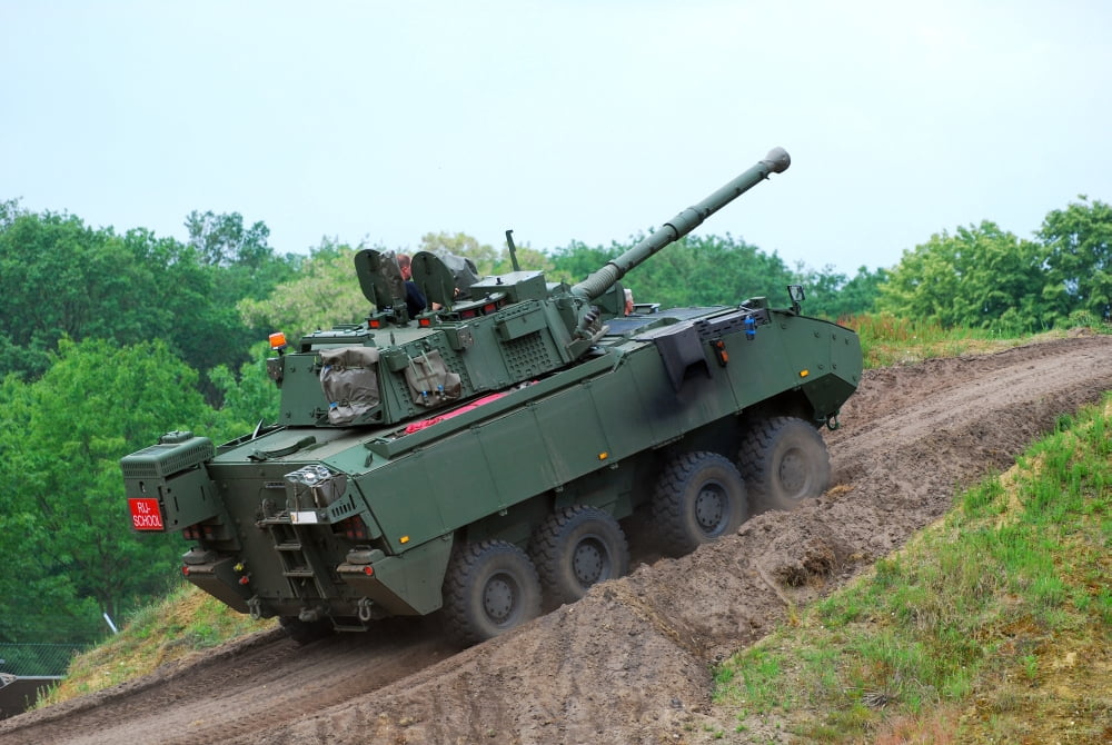 A Belgian Army Piranha IIIC with the LCTS-90 Cockerill Mk8 gun Canvas Art - Luc De JaegerStocktrek Images (17 x 12)