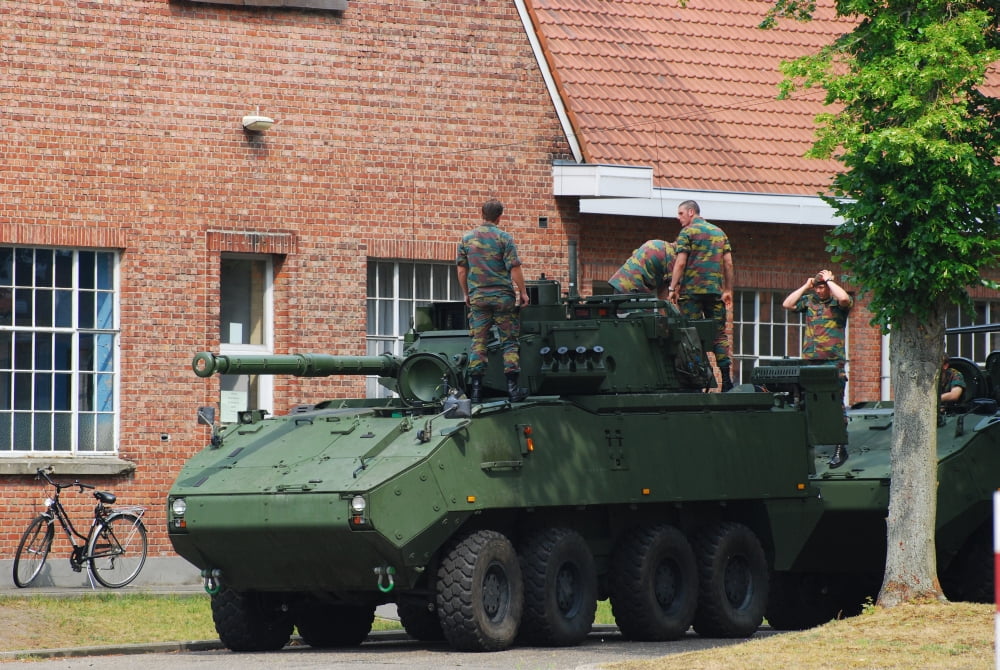 A Belgian Army Piranha IIIC with the LCTS-90 Cockerill Mk8 gun Canvas Art - Luc De JaegerStocktrek Images (17 x 12)