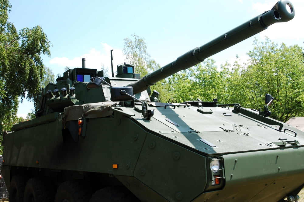 A Belgian Army Piranha IIIC with the LCTS-90 Cockerill Mk8 gun Canvas Art - Luc De JaegerStocktrek Images (18 x 12)
