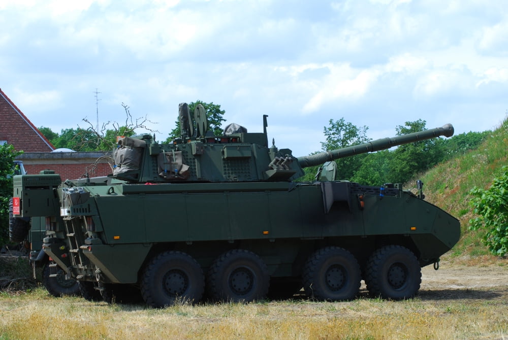 A Belgian Army Piranha IIIC with the LCTS-90 Cockerill Mk8 gun Canvas Art - Luc De JaegerStocktrek Images (34 x 23)