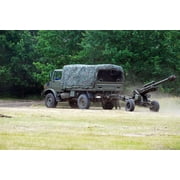A Belgian artillery unit setting up the LG1 105 mm30-calibre towed howitzer Canvas Art - Luc De JaegerStocktrek Images 17 x 12