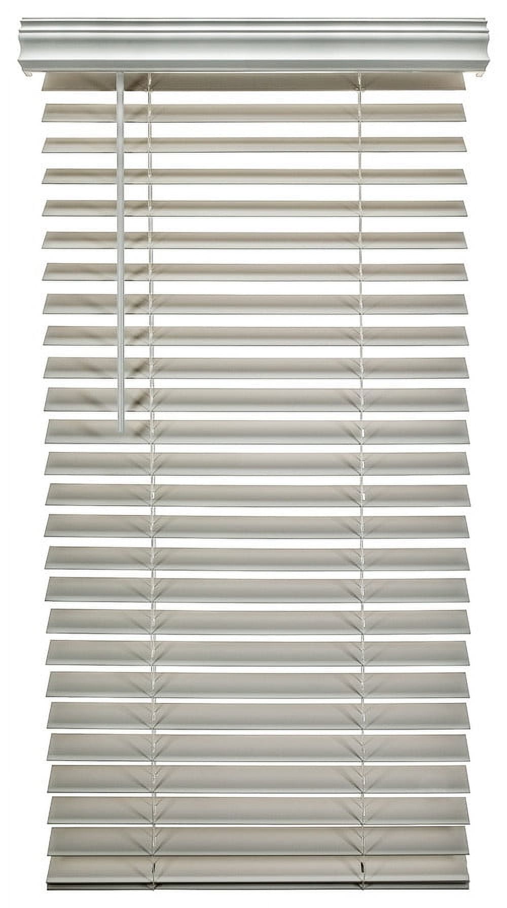 A Better Blind - Premium 2 Inch Cordless Fauxwood Horizontal Window Blinds - Smooth Snow White Color - 63 x 60