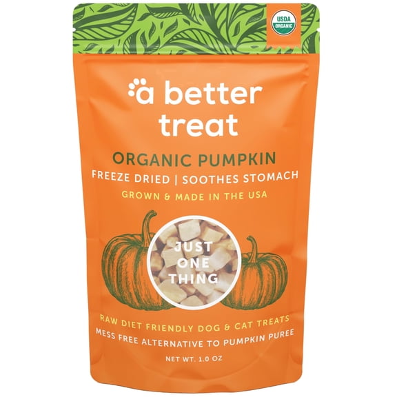 A Better Treat – Freeze Dried Organic Pumpkin Dog and Cat Treats, Organic, Single Ingredient | Natural, Healthy, Diabetic Friendly | Made in The USA