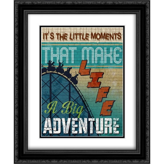 A Big Adventure 2x Matted 20x24 Black Ornate Framed Art Print by Knutsen, Conrad