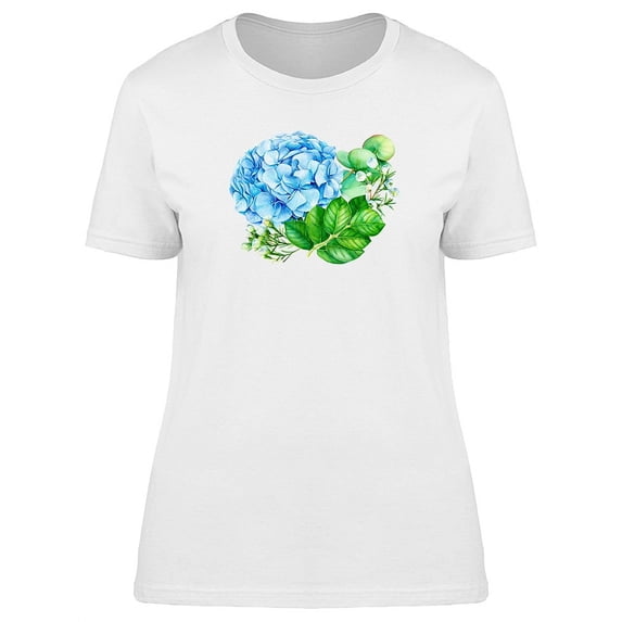 A Big Bright Blue Peony T-Shirt Women -Image by Shutterstock, Female Large