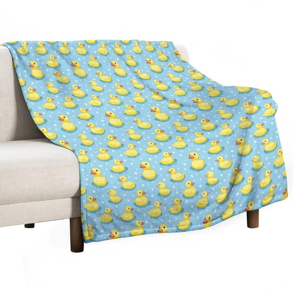 A Big Bunch of Yellow Rubber Ducks Blanket Soft Cozy Flannel Blanket for man women