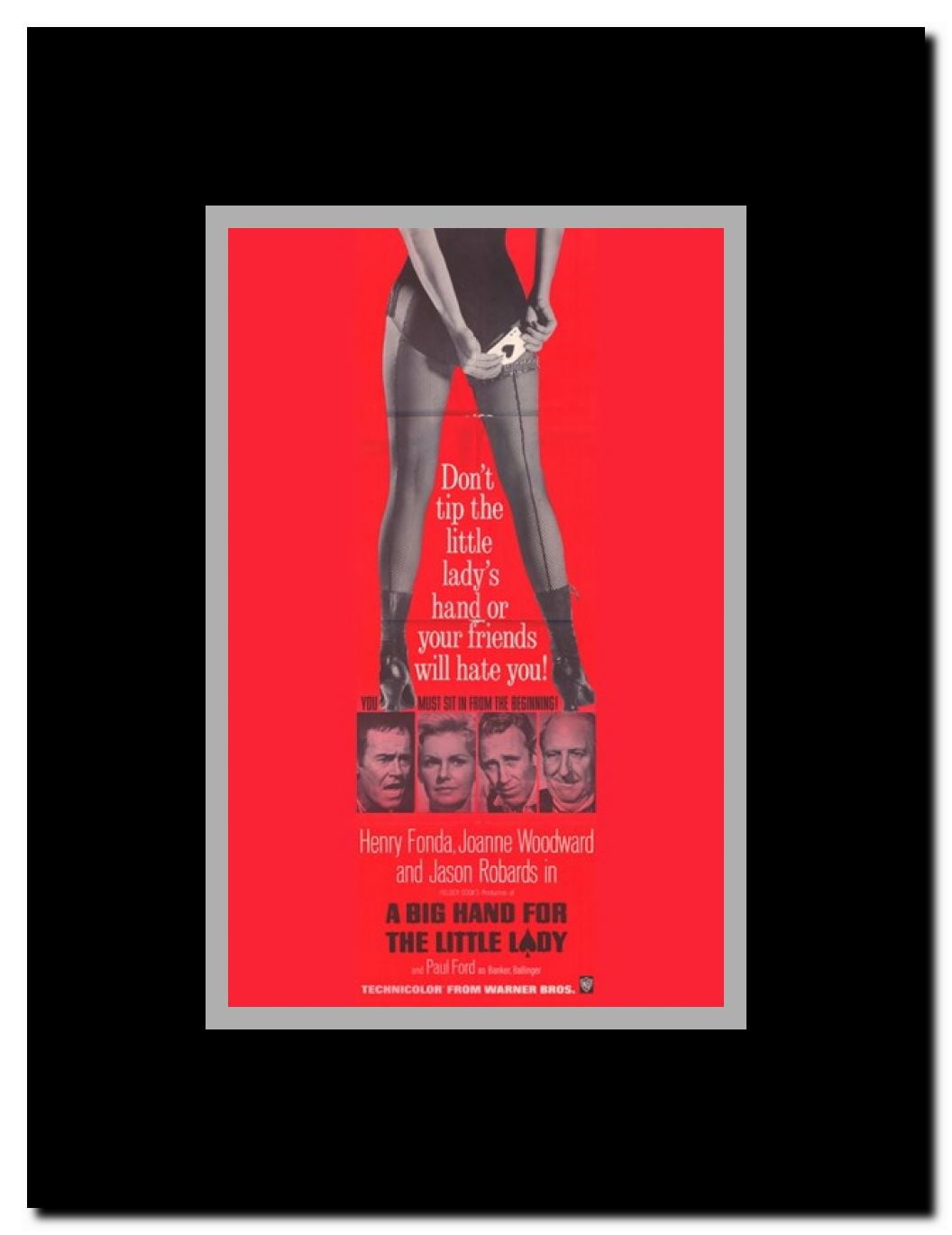 A Big Hand for the Little Lady Framed Movie Poster