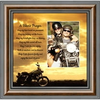 A Biker's Prayer, Gift for Motorcycle Riders, Inspirational Bike Picture Frame, 10x10, 6442