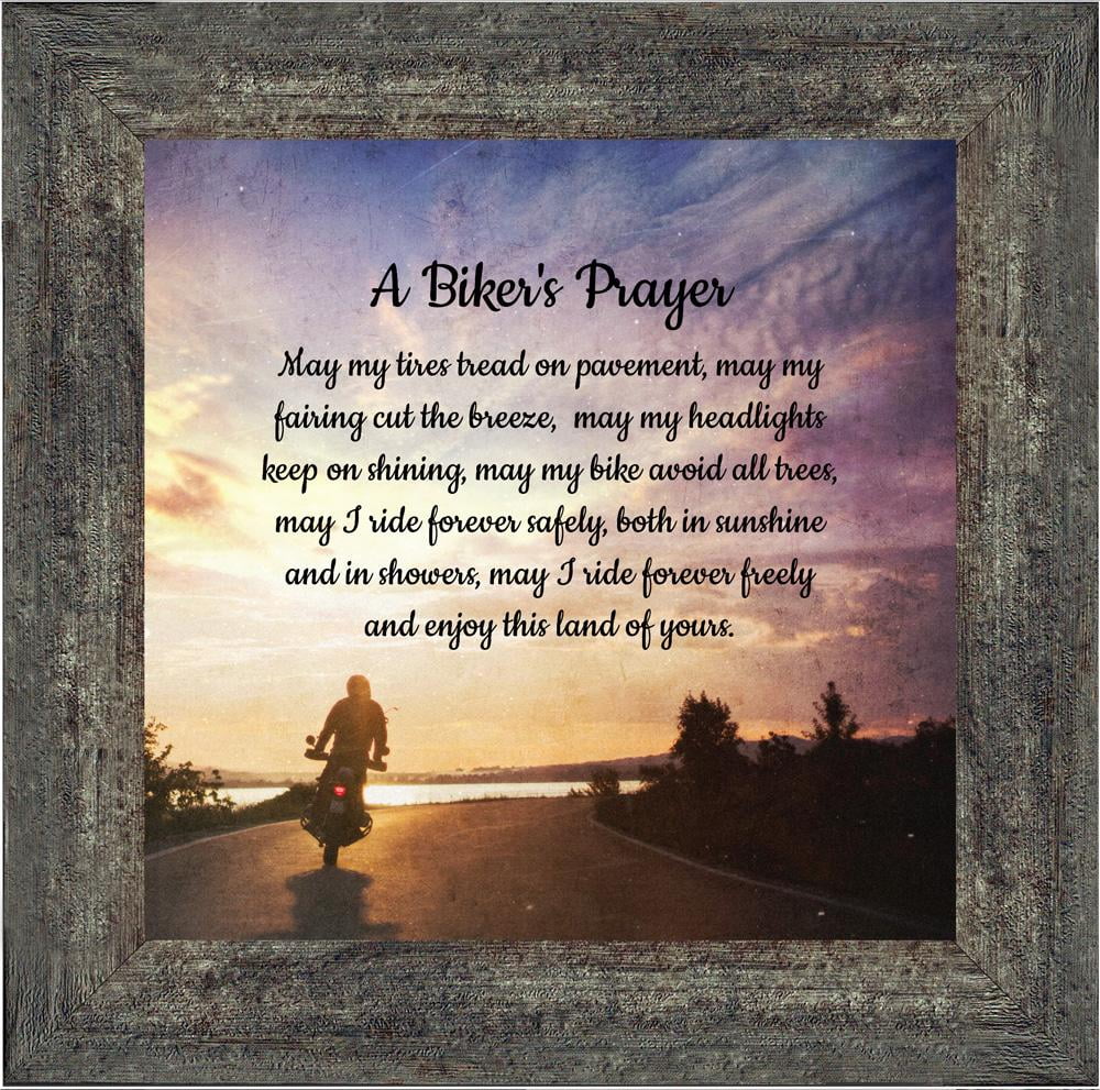 A Biker's Prayer, Gift for Motorcycle Riders, Inspirational Bike ...