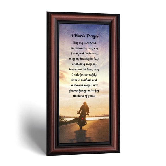 Bikers Prayer Motorcycle Picture Frame Keepsake
