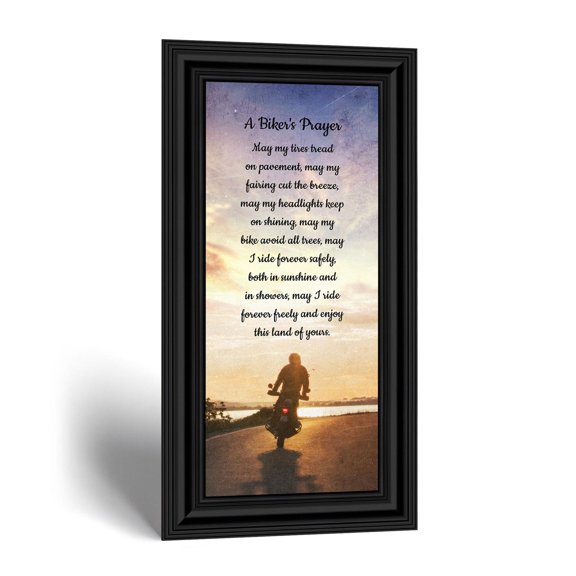 Bikers Prayer Motorcycle Picture Frame Keepsake