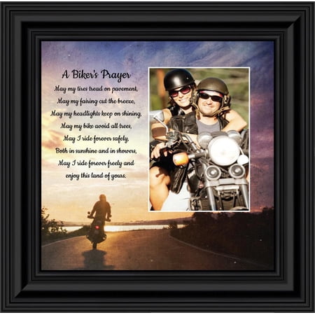 A Biker's Prayer, Gift for Motorcycle Riders, Inspirational Bike Picture Frame, 8x8, 6439