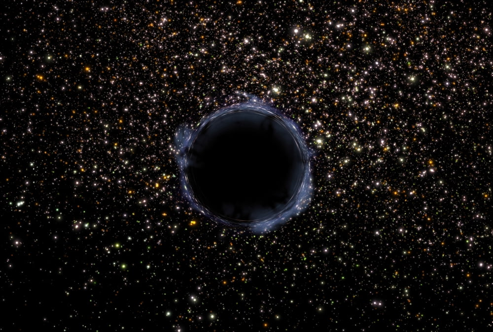 A Black Hole in a Globular Cluster Canvas Art - Stocktrek Images (34 x 23)