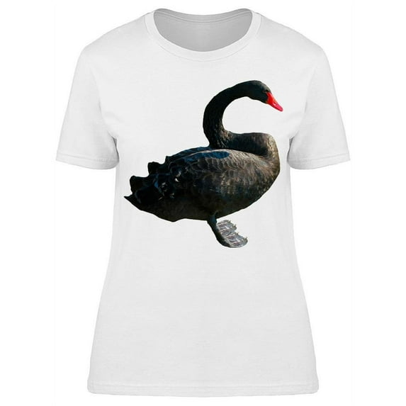 A Black Swan Stands Sideways T-Shirt Women -Image by Shutterstock, Female x-Large