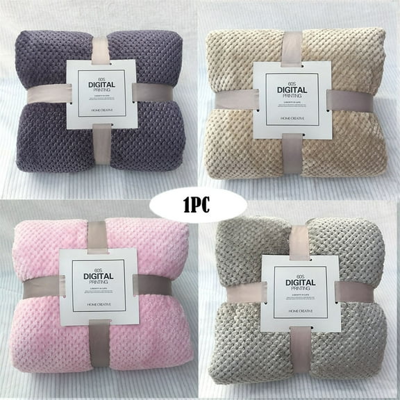 A Blanket Soft Warm Plaid Fleece Bed Blanket Large Mesh Flannel Blankets Thick Breathable Blanket