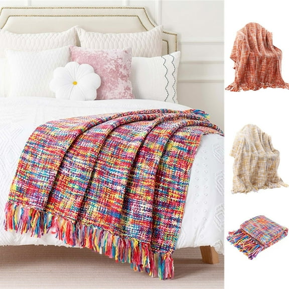 A Blanket Throw Blanket for Couch Fall Throw Blankets With Tassel Fall Halloween Decoration Throw for Sofa Colorful Throw 50 Blanket