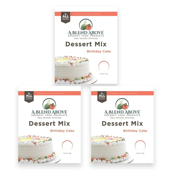 A Blend Above Birthday Cake No-Bake Dessert Mix, 3 Pack, Gluten-Free