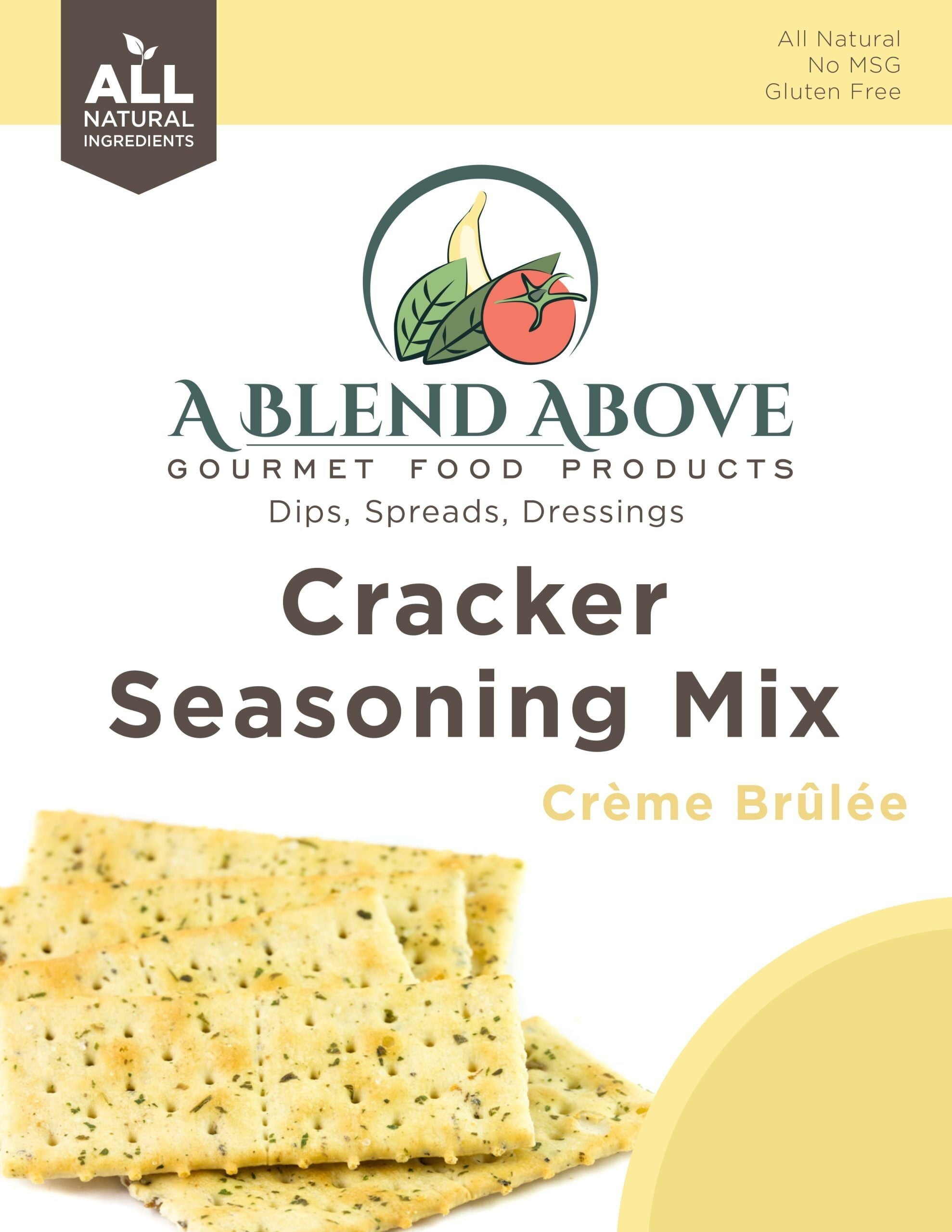 A Blend Above Creme Brulee Cracker Seasoning Mix, Pretzel/Cracker Mix, 3 Pack, All Natural, No MSG, Gulten-Free