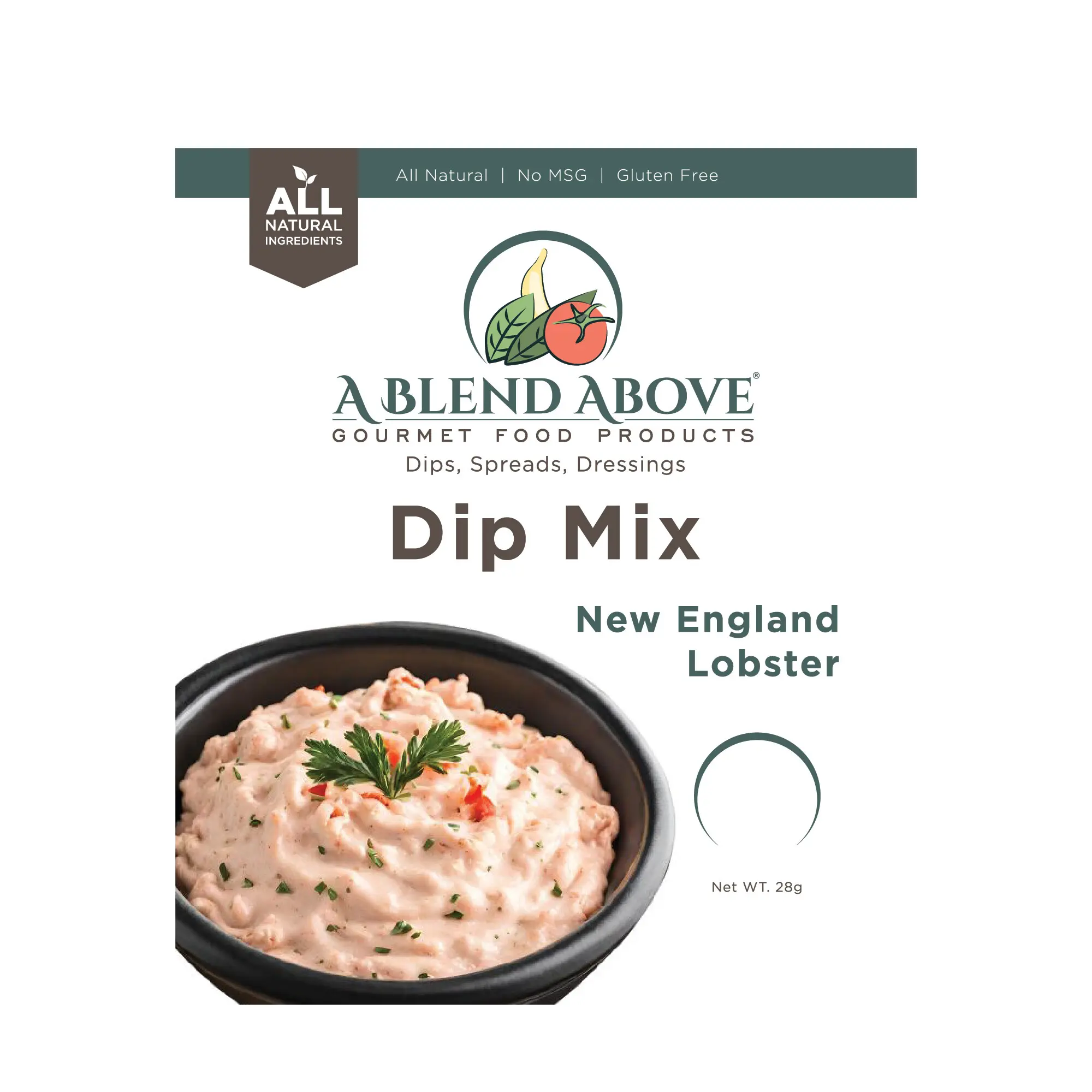 A Blend Above New England Lobster Dip Mix, 3 Packs, 1 oz, Gluten-Free, No MSG