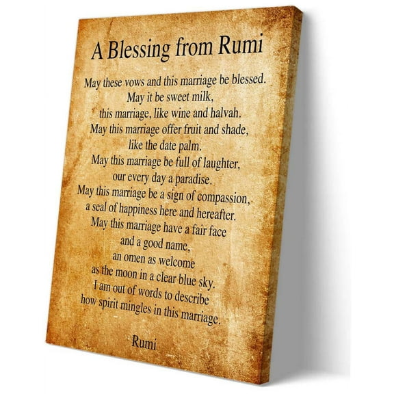 A Blessing From Rumi Poem Poetry Wall Decor Classic Love Poetry Wall Art Home Decoration Giclee Canvas Prints Artwork Contemporary Painting Hanging