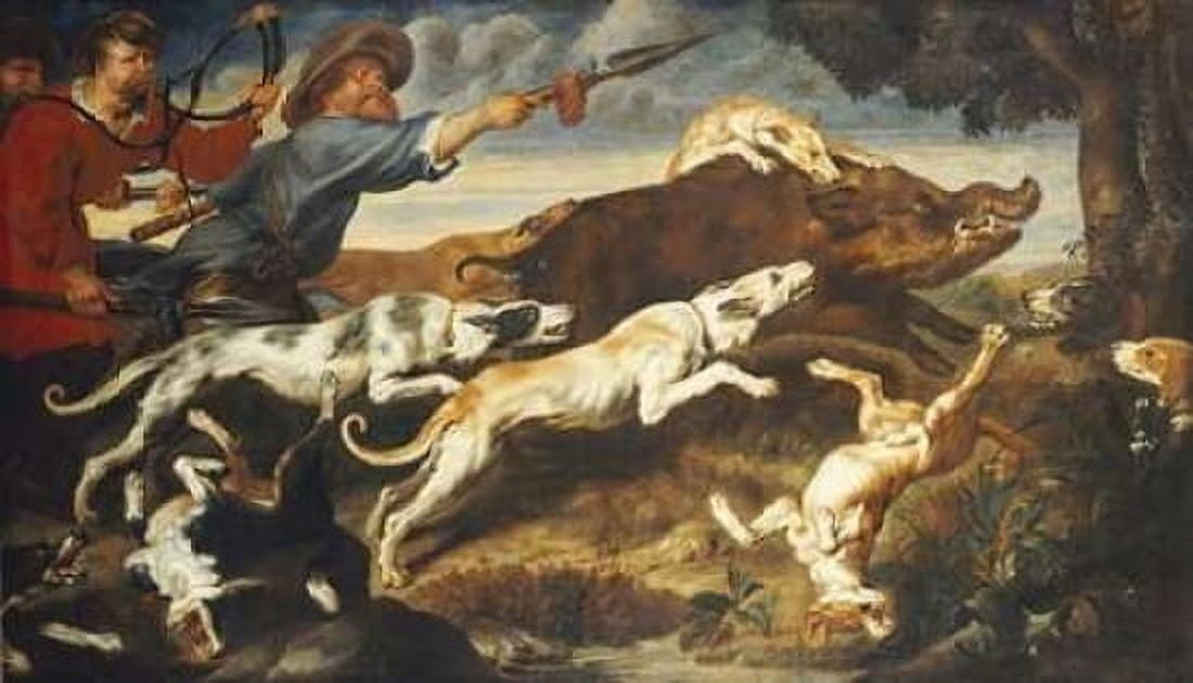 A Boar Hunt Canvas Art - Frans Snyders (24 x 36)