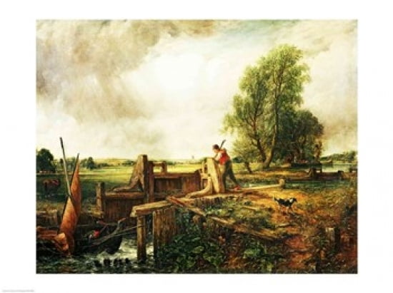 A Boat Passing a Lock Canvas Art - John Constable (36 x 24)