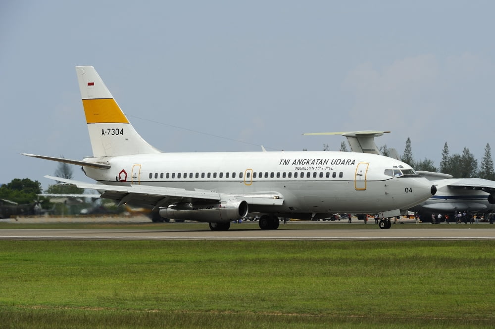 A Boeing 737-200 of the Indonesian Air Force Canvas Art - Remo GuidiStocktrek Images (35 x 23)