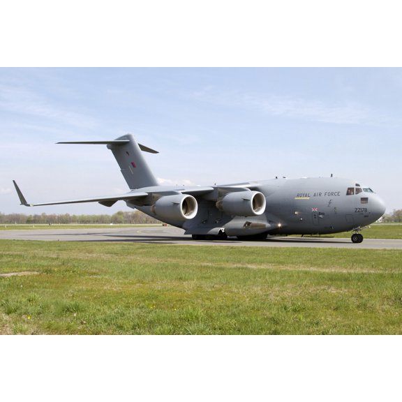A Boeing C-17 Globemaster III of the Royal Air Force Canvas Art - Luca NicolottiStocktrek Images (17 x 12)