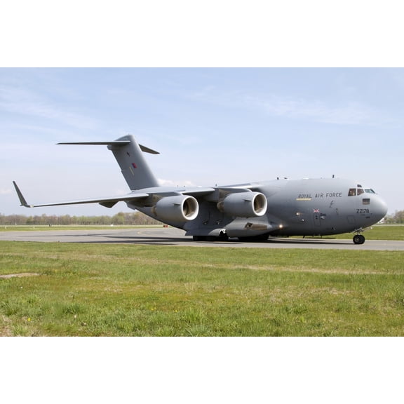 A Boeing C-17 Globemaster III of the Royal Air Force Canvas Art - Luca NicolottiStocktrek Images (34 x 23)