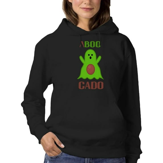 A Boo Cado Funny Halloween Pun Hoodie Women -Image by Shutterstock, Female x-Large