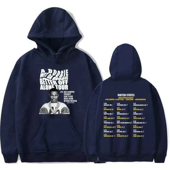 A Boogie Wit A Hoodie Better Off Alone Concer Tour 2024 Hoodies Merch For Fan Unisex Trendy Casual Streetwear