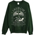thumbnail image 1 of A Book A Day Keeps Reality Away Sweatshirt - Fantasy Book Dragon Sweater, Reading Crewneck, 1 of 6