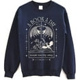 thumbnail image 1 of A Book A Day Keeps Reality Away Sweatshirt - Fantasy Book Dragon Sweater, Reading Crewneck, 1 of 6