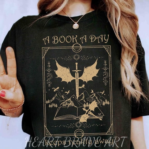 A Book a Day keeps Reality Away Shirt, Fantasy Book Lover, Bookish Shirt, Book Club Fantasy Book Merch, Gift for Reader