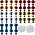 thumbnail image 1 of A Box 80Pcs 10 Styles Plastic Eyes 10mm 18mm Colored Craft Safety Eyes with Washers DIY, 1 of 6