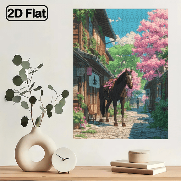 A Box of (1000pcs) Adult Puzzles, Anime Character Landscape Theme, High Difficulty, Suitable for Adults, Family Entertainment.29.4*19.6 in