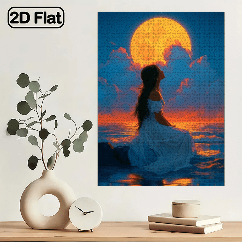 A Box of (1000pcs) Adult Puzzles, Character Landscape Theme, High Difficulty, Suitable for Adults, Family Entertainment, Home Decoration.29.4*19.6 in