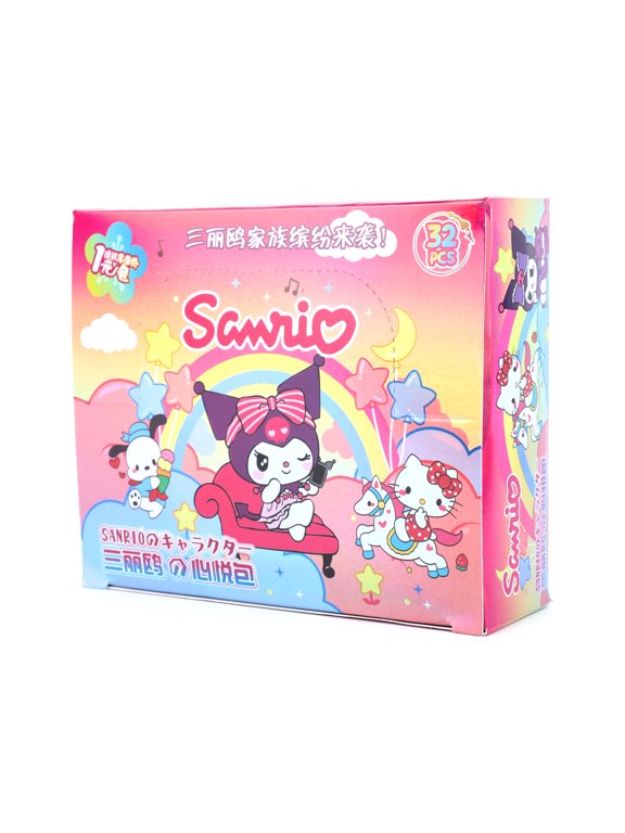 A Box of Bandai Sanrio Collectible Super Flash Card Blind Box, Classic Character Card Gift Box