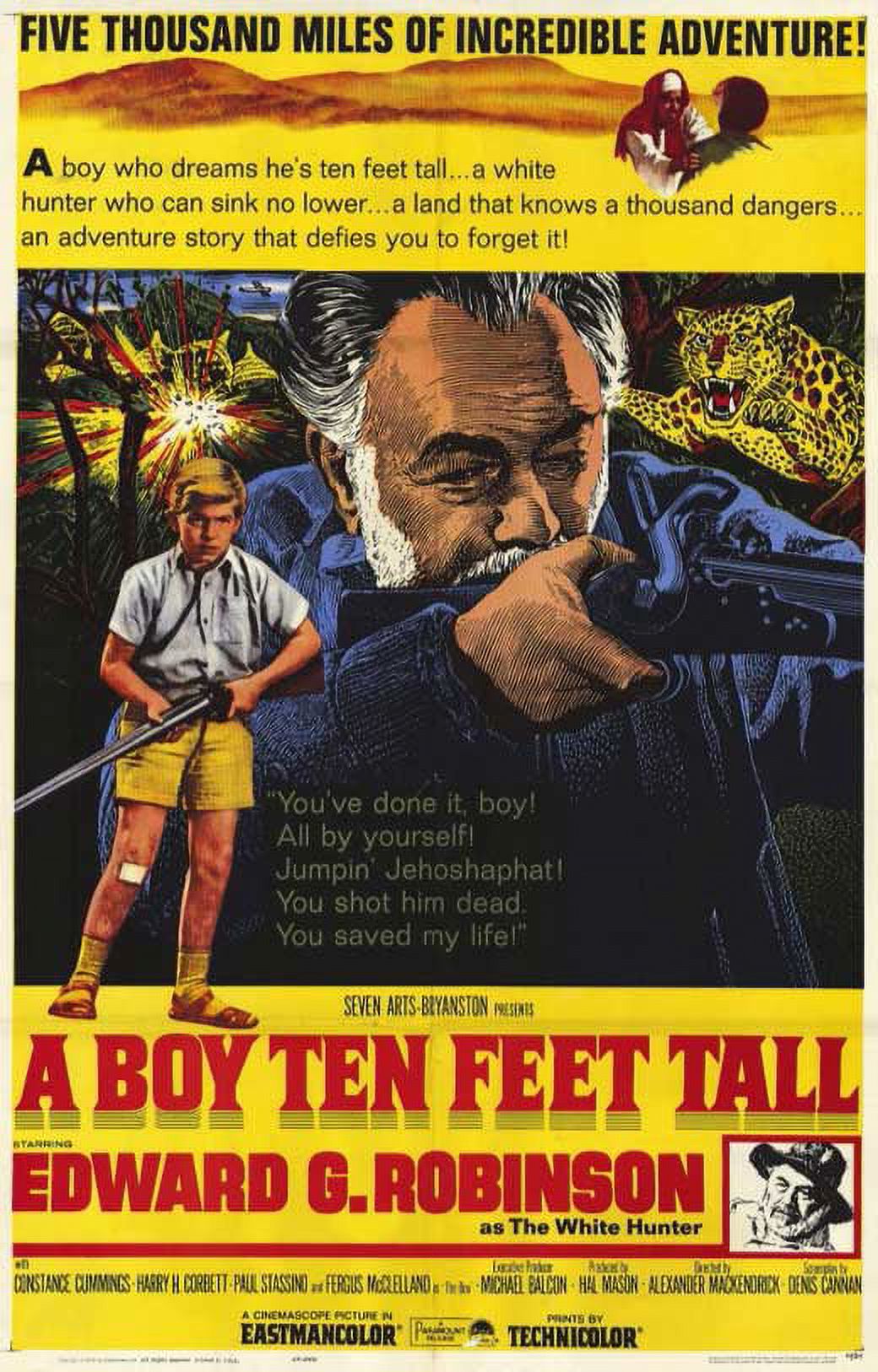 A Boy Ten Feet Tall movie POSTER (Style A) (11" x 17") (1963