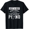 thumbnail image 1 of A Boy Who Loves Playing The Piano Pianist Musician Pianos T-Shirt, 1 of 4