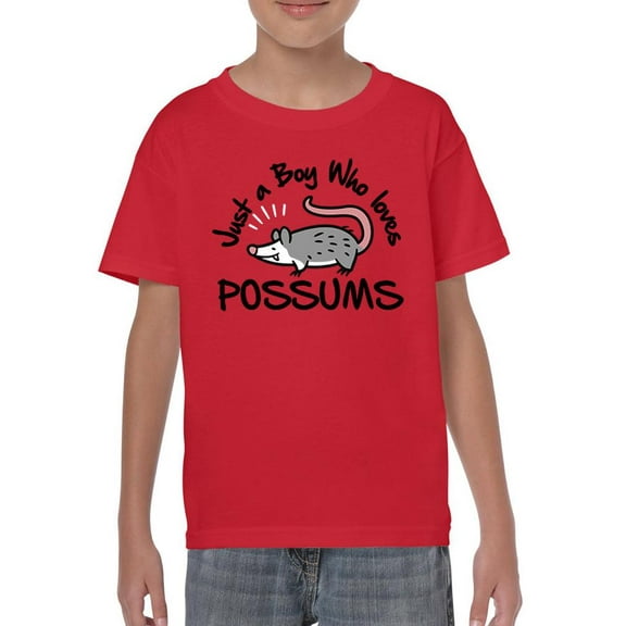 A Boy Who Loves Possums T-Shirt Juniors -Smartprints Designs,  Medium