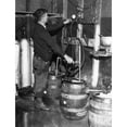 thumbnail image 1 of A 'Brewmeister' Fills Kegs At A Bootleg Brewery During Prohibition History (18 x 24), 1 of 1