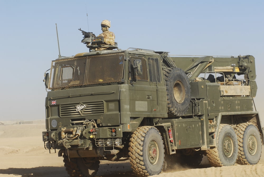 A British Army Foden 6x6 heavy recovery vehicle Canvas Art - Andrew ChittockStocktrek Images (17 x 12)