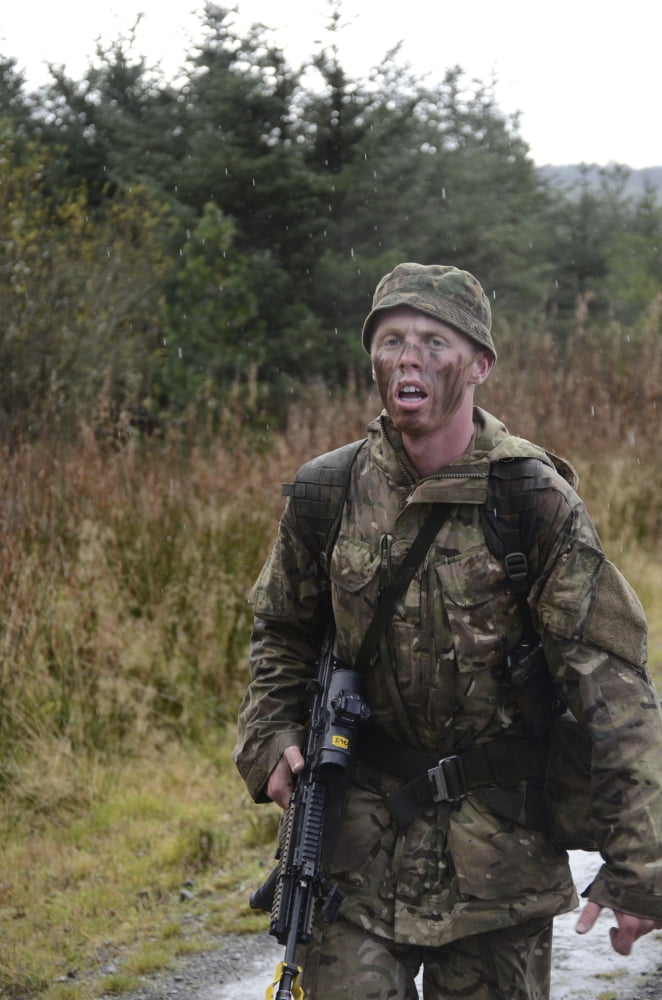 A British soldier during Exercise Cambrian Patrol 2011 Canvas Art - Andrew ChittockStocktrek Images (23 x 35)