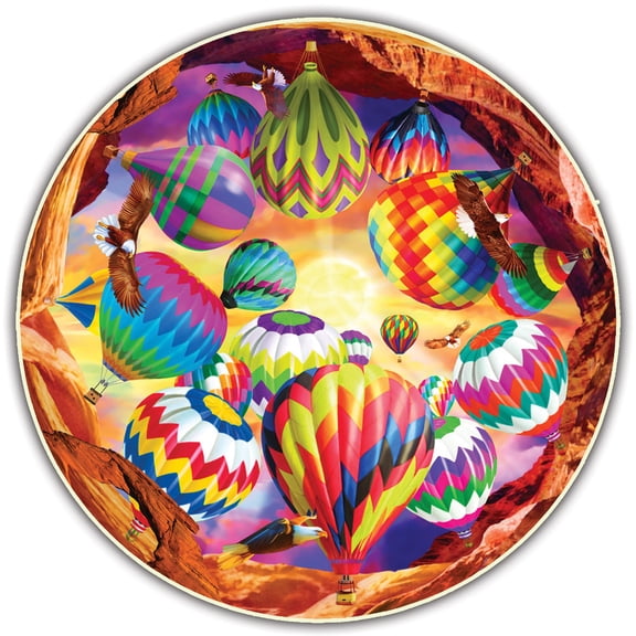 A Broader View's Round Table Puzzle - Balloon Chaos by Michael Searle (500-piece)