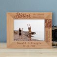 thumbnail image 1 of A Brother Childhood Memories Growing Up Together Personalized Wooden Frame-7" x 5" Brown Horizontal, 1 of 1