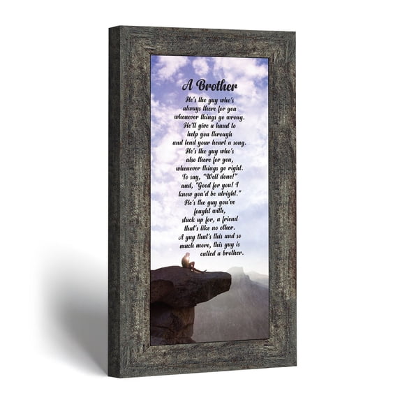 Brother Framed Poem, Sentimental Picture Frame Gift