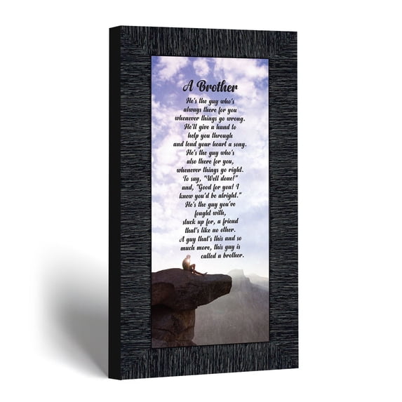 Brother Framed Poem, Sentimental Picture Frame Gift