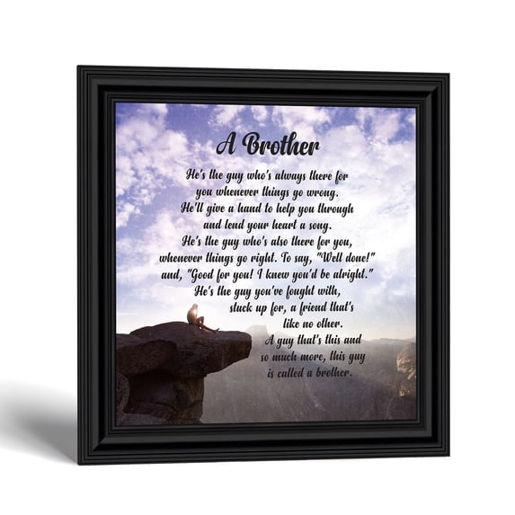 Brother Framed Poem, Sentimental Picture Frame Gift
